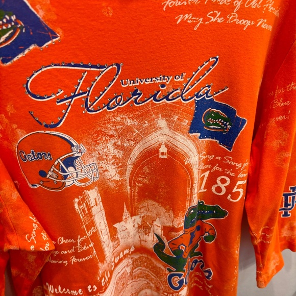 P.Michael Florida Gators Women's All Over Print Orange Long Sleeve Shirt Size L - Picture 3 of 11